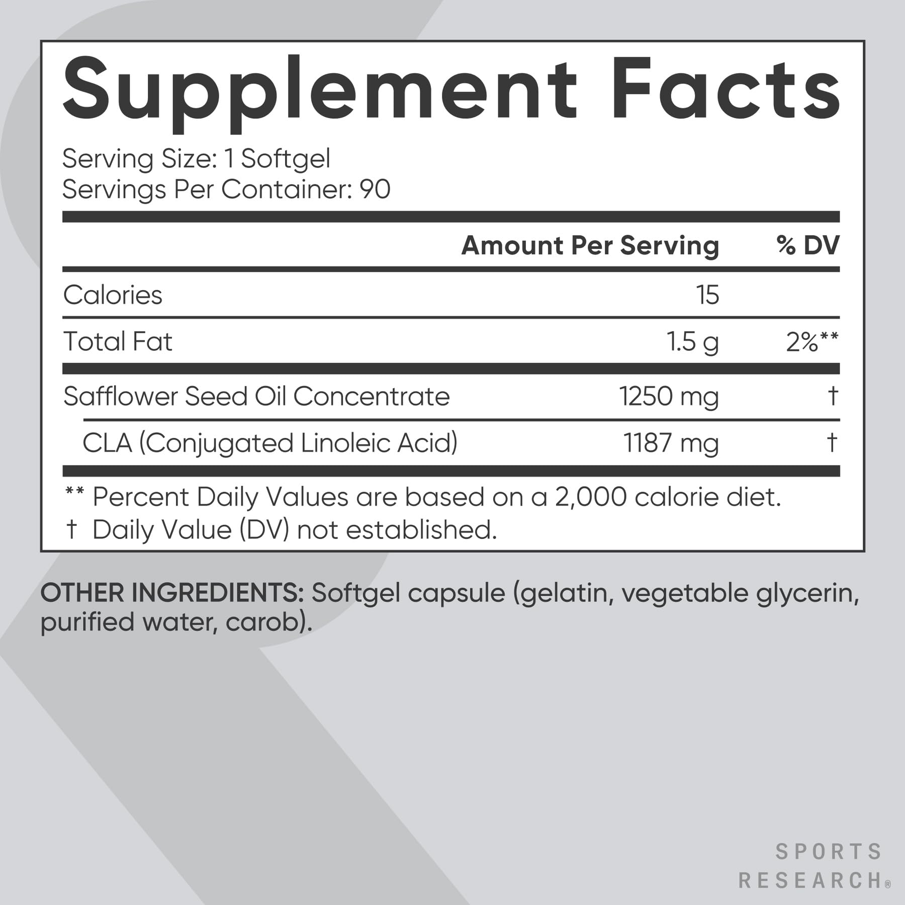 Sports Research softgel en mano para mostrar tamaño y facilidad de tomar