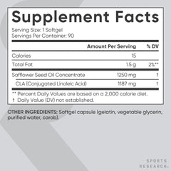 Sports Research softgel en mano para mostrar tamaño y facilidad de tomar