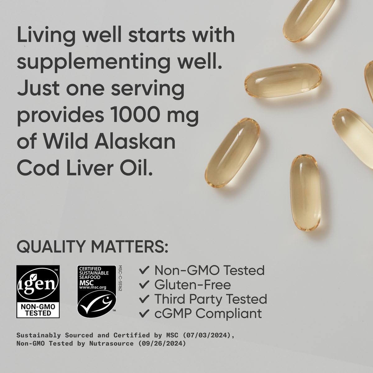 Sports Research softgel en mano para ilustrar tamaño y comodidad de uso