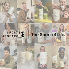 Sports Research polvo añadido a yogur y avena, versatilidad en recetas diarias