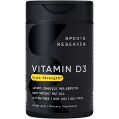 Sports Research envase frontal mostrando softgels y beneficios de absorción