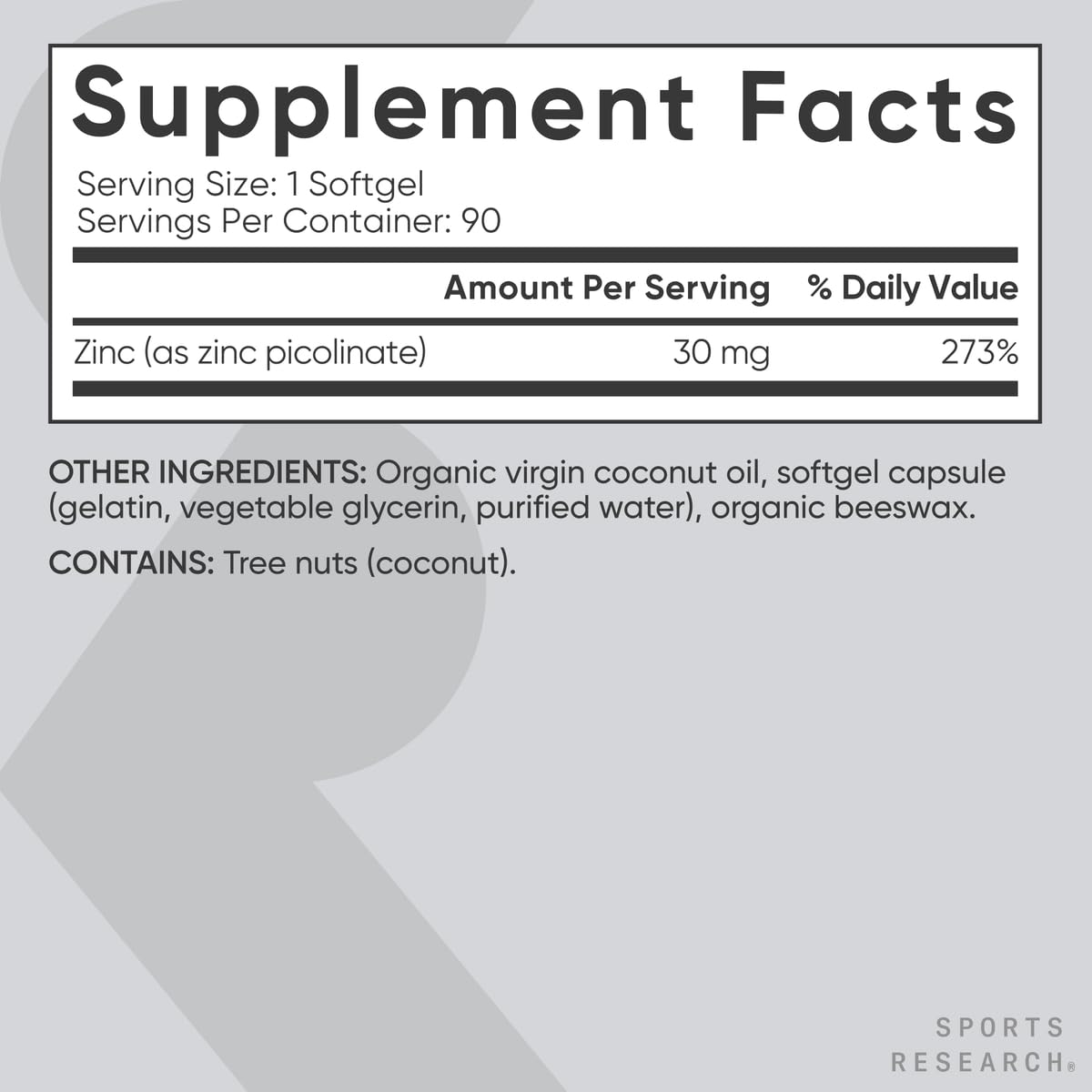 Aceite de coco orgánico junto a softgel Sports Research, soporte para absorción