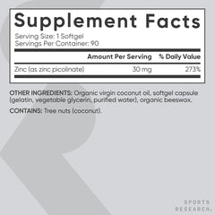Aceite de coco orgánico junto a softgel Sports Research, soporte para absorción