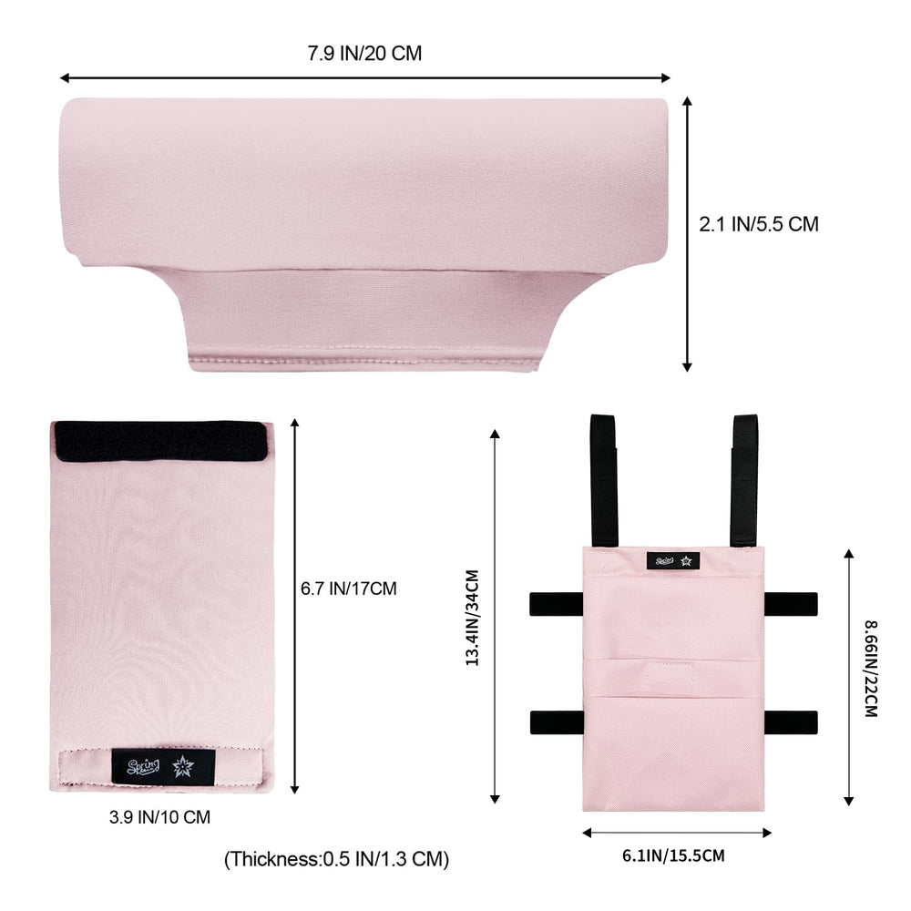 SPRING SEAON bolsa para muletas en uso sujetando accesorios, transporte ordenado y práctico
