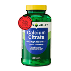 STS Home botella frontal del producto Spring Valley calcio citrato y beneficio de suministro prolongado