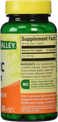 Earth&ME Spring Valley Zinc detalle de etiqueta con información de ingredientes