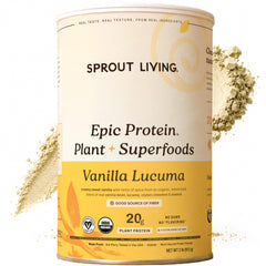 Sprout Living envase frontal mostrando el diseño y beneficios claros