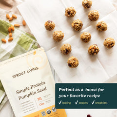 Sprout Living semillas de calabaza crudas indicando origen orgánico