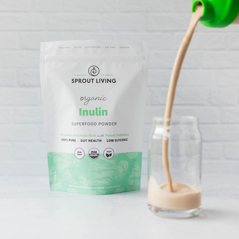 Sprout Living raíces de topinambur como origen orgánico, sostenibilidad y naturalidad