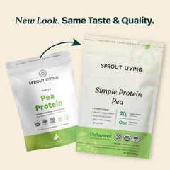 Sprout Living polvo de proteína textura fina, fácil disolver
