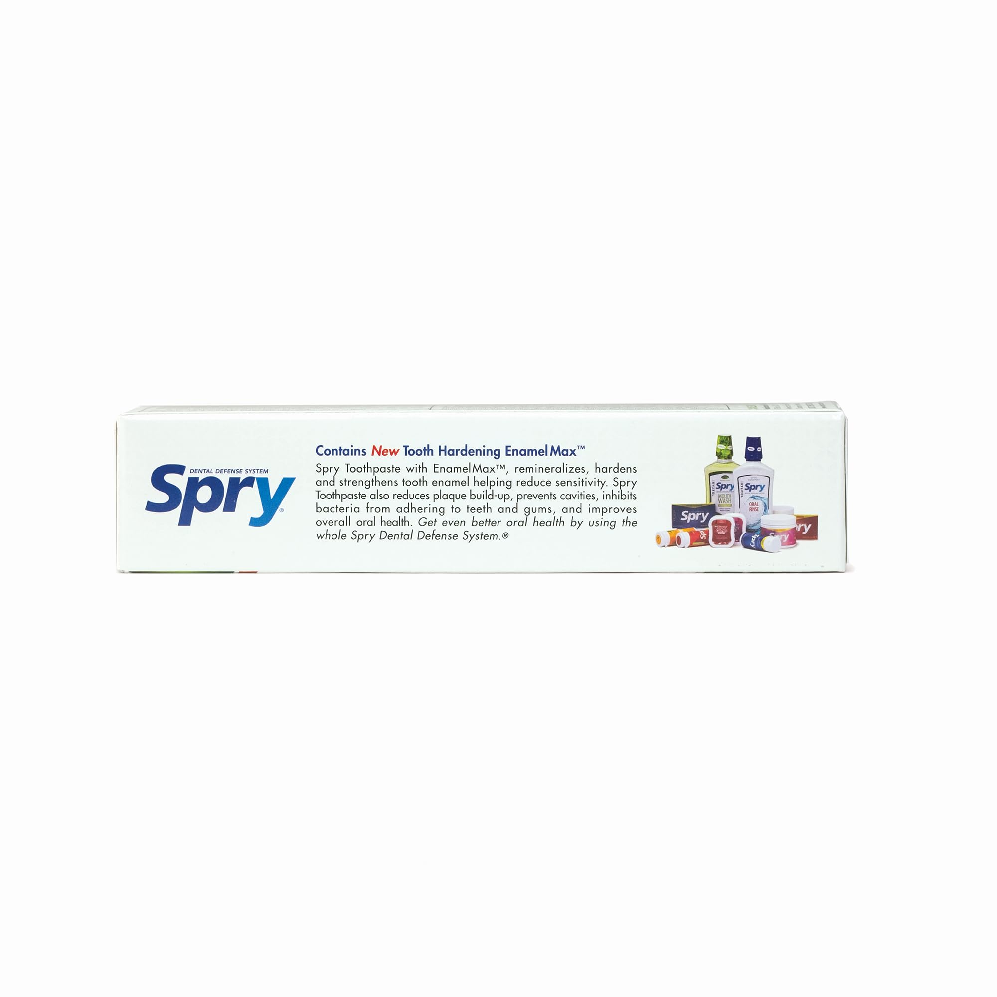 Spry tubo 5 oz junto a objeto de escala, beneficio tamaño práctico