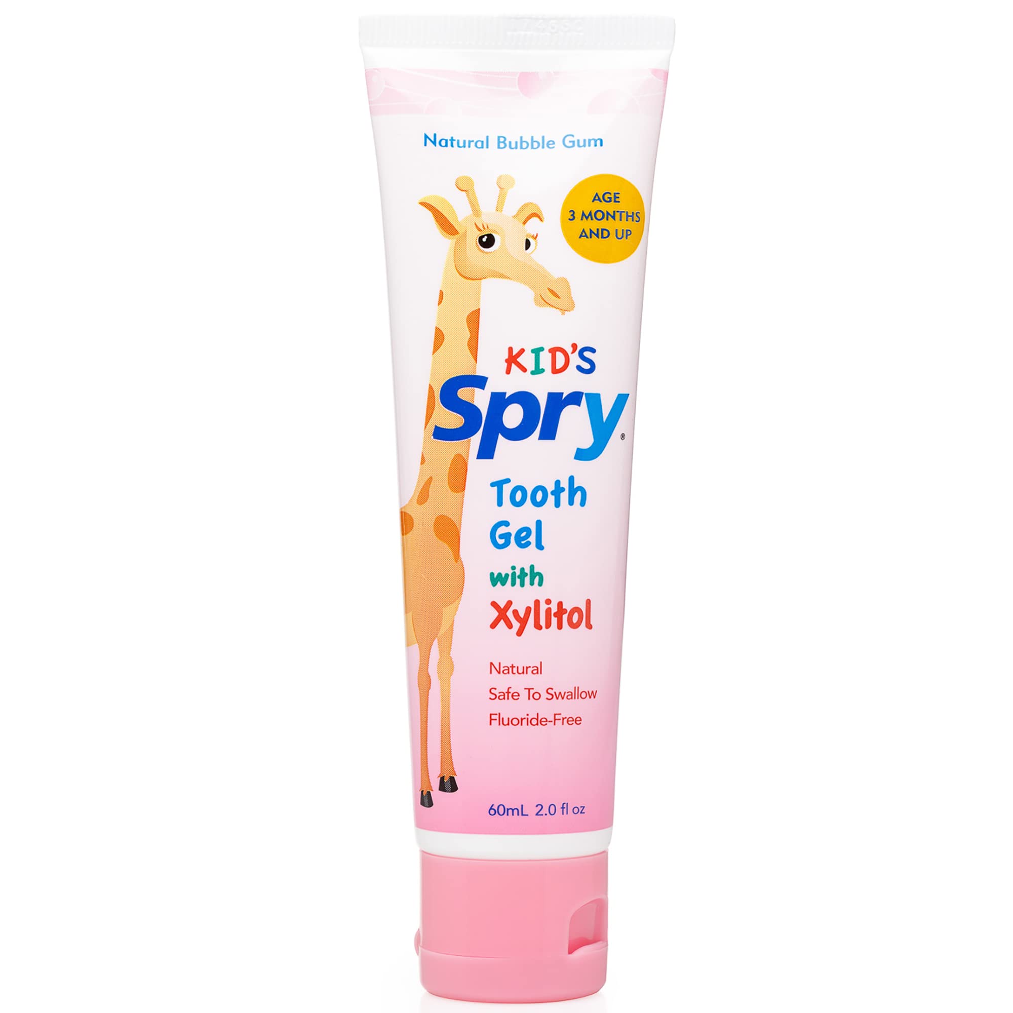 Spry gel infantil frente del envase muestra diseño y tamaño práctico