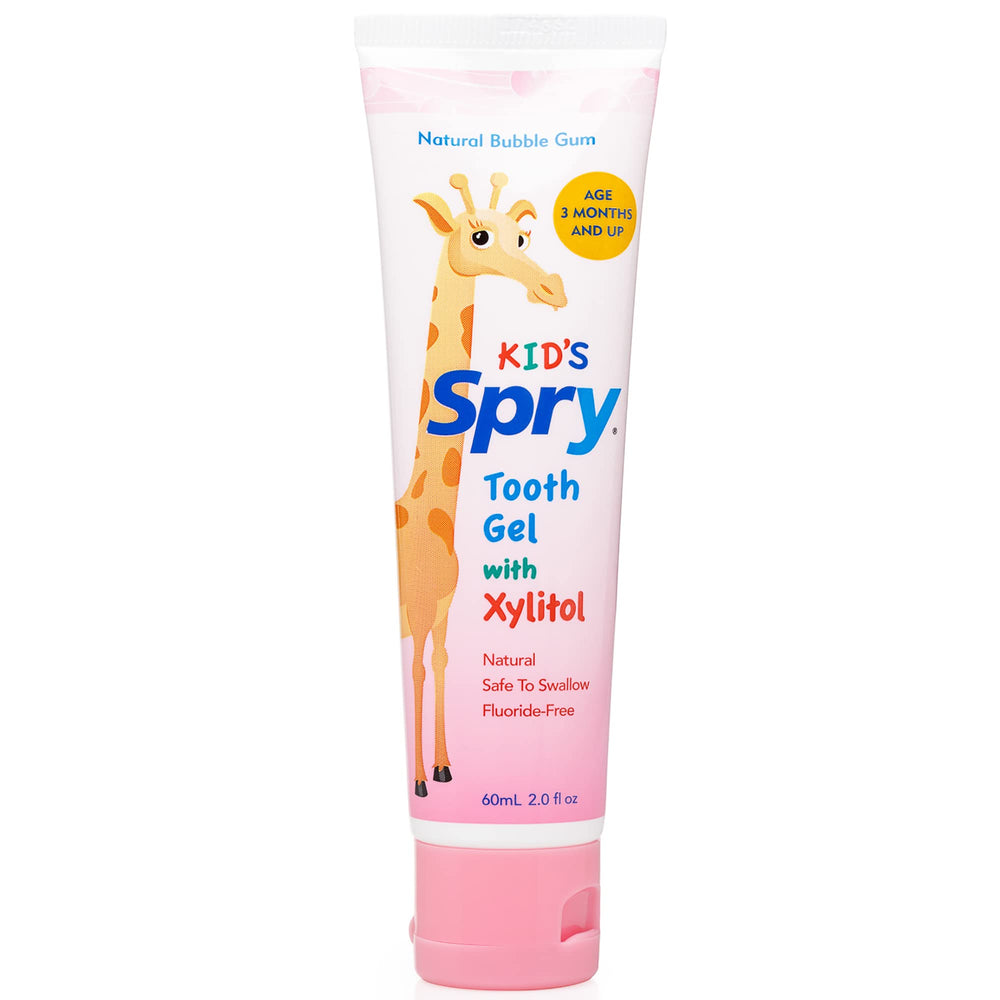 Spry gel infantil frente del envase muestra diseño y tamaño práctico
