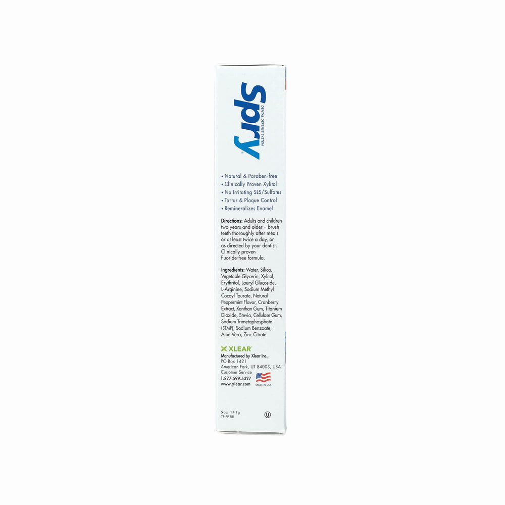 Spry cristales de xilitol ingrediente natural que estimula saliva