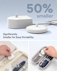 SQERO base en uso con cepillo Philips Sonicare carga inductiva sin contactos
