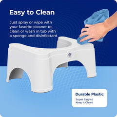 Squatty Potty en ambiente de baño moderno mostrando integración estética