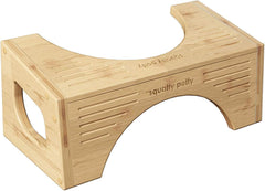 Comparación de las alturas 7" y 9" del Squatty Potty mostrando opciones ajustables