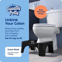 Squatty Potty detalle de superficie fácil de limpiar y acabado resistente