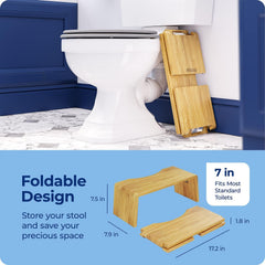 Squatty Potty Oslo plegado para almacenamiento que ahorra espacio