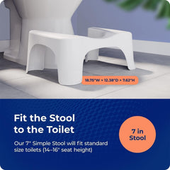 Squatty Potty vista lateral que muestra perfil de 7 pulgadas