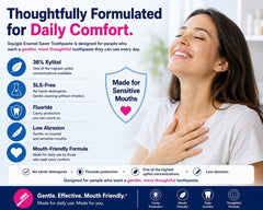 Squigle etiqueta con listado de ingredientes destacando 36% xilitol