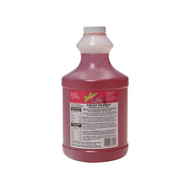Sqwincher mezclado en botella durante uso y aportando hidratación