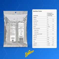 Sqwincher bolsa abierta con 50 sobres resaltando aprovisionamiento económico