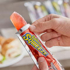 Selección de sabores Sqwincher mostrando variedad y beneficio de elección para el usuario