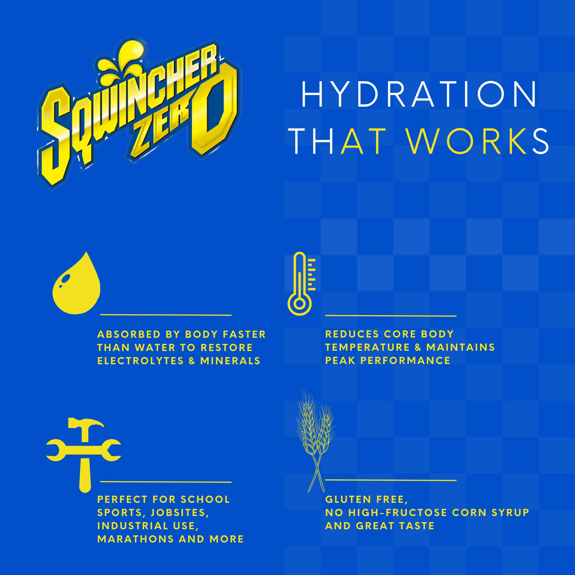 Sqwincher Zero vertido en botella, hidratación rápida y lista para beber