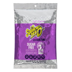Sqwincher Zero frente del empaque mostrando 50 sobres, práctico para almacenamiento
