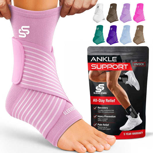 SS SLEEVE STARS frente del producto mostrando diseño y color baby pink, soporte visible