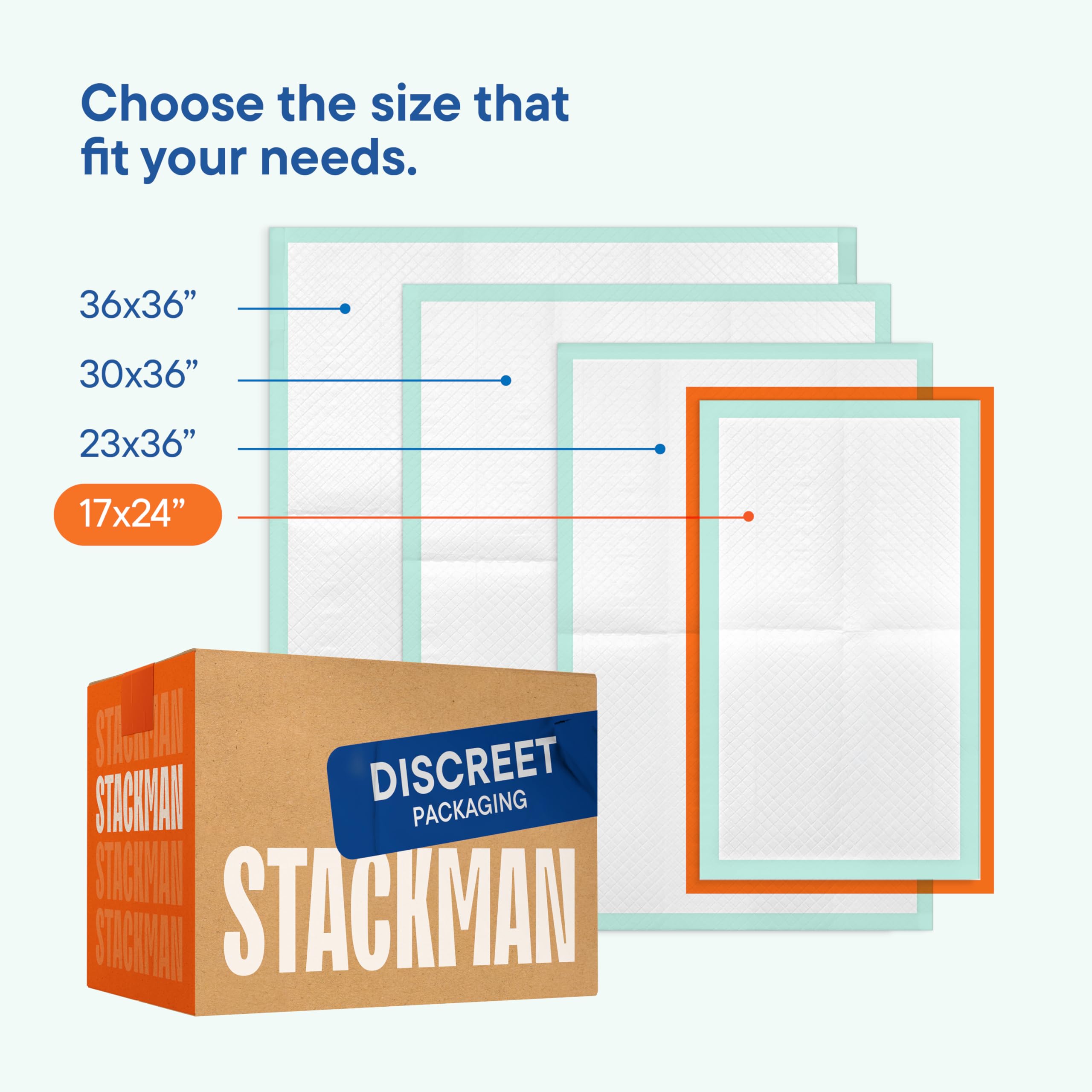 Stack Man paquete de 50 unidades ideal para reposición y viajes