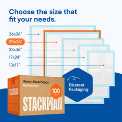 Stack Man pad usado para entrenamiento de perro, evita rastros de orina