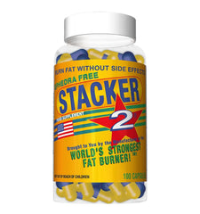 Stacker 2 frasco frontal mostrando etiqueta y beneficios visibles