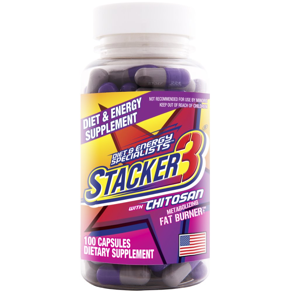 STACKER 3 frasco frontal mostrando la presentación y beneficio energético