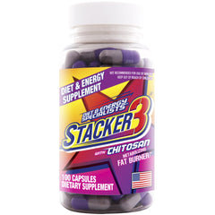 STACKER 3 frasco frontal mostrando la presentación y beneficio energético