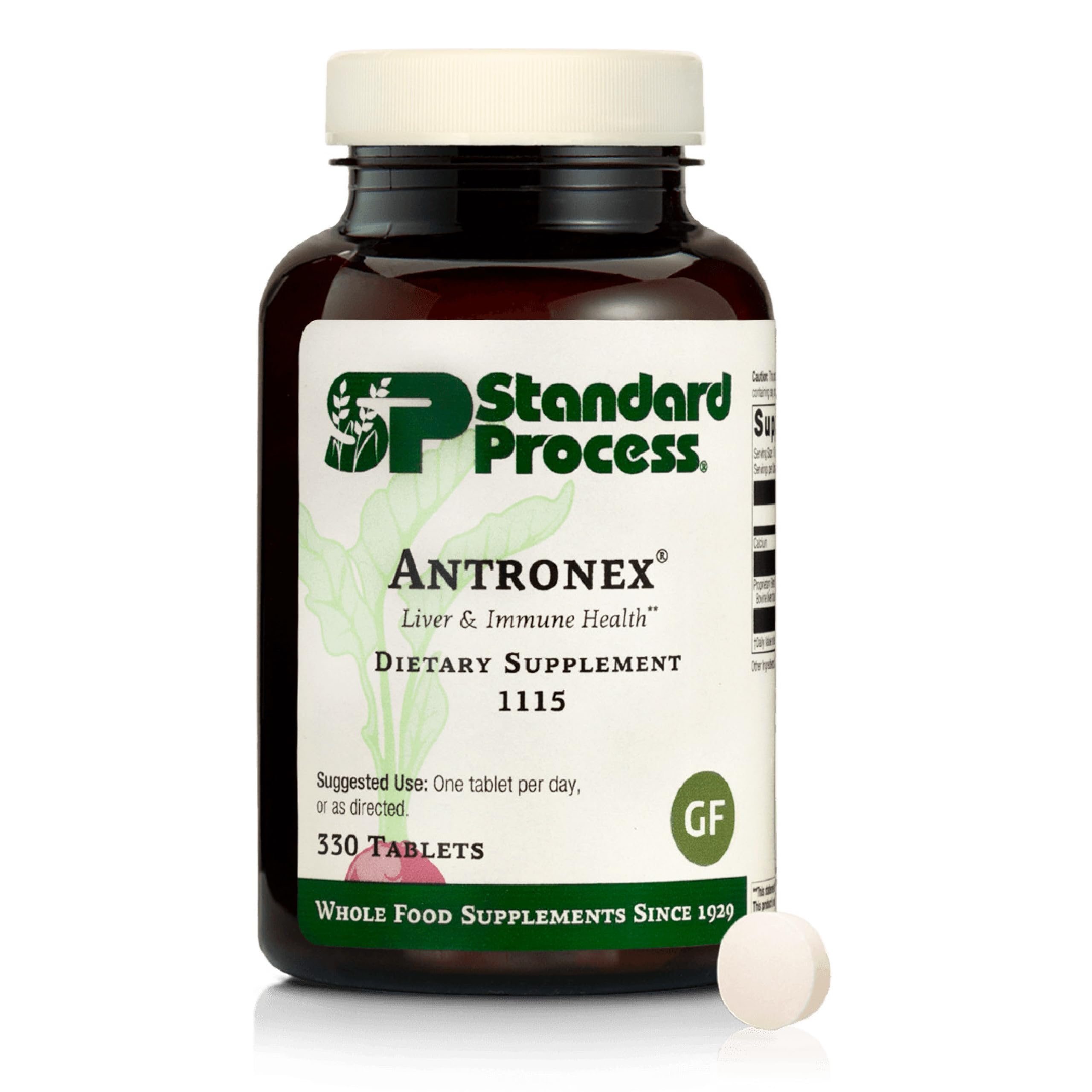 Standard Process Antronex frasco frontal mostrando etiquetado y durabilidad