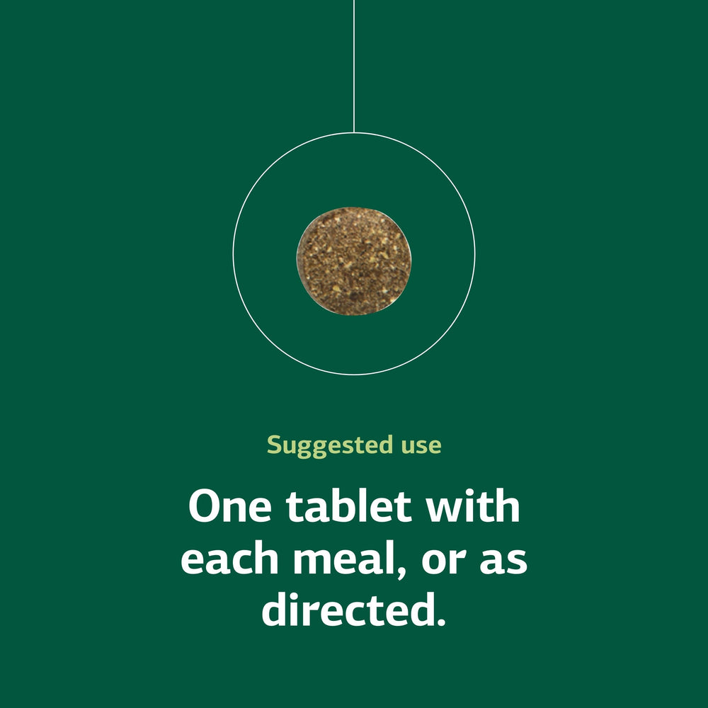 Comparación de tamaño de tabletas Arginex Standard Process con moneda