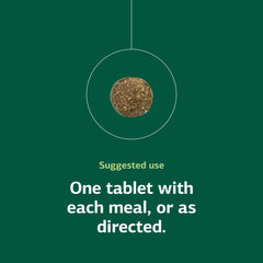 Comparación de tamaño de tabletas Arginex Standard Process con moneda