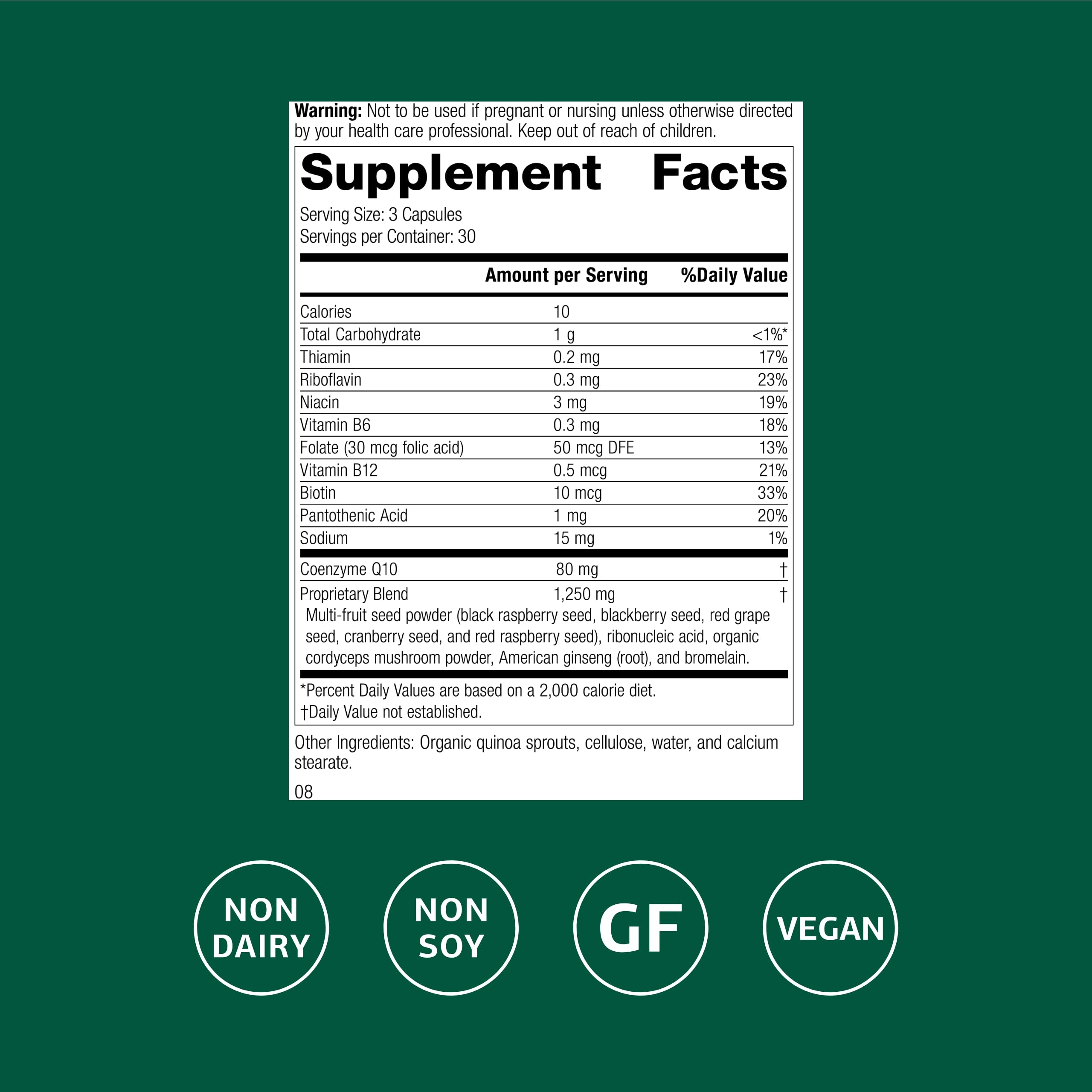 Standard Process primer plano de cápsula con textura y calidad