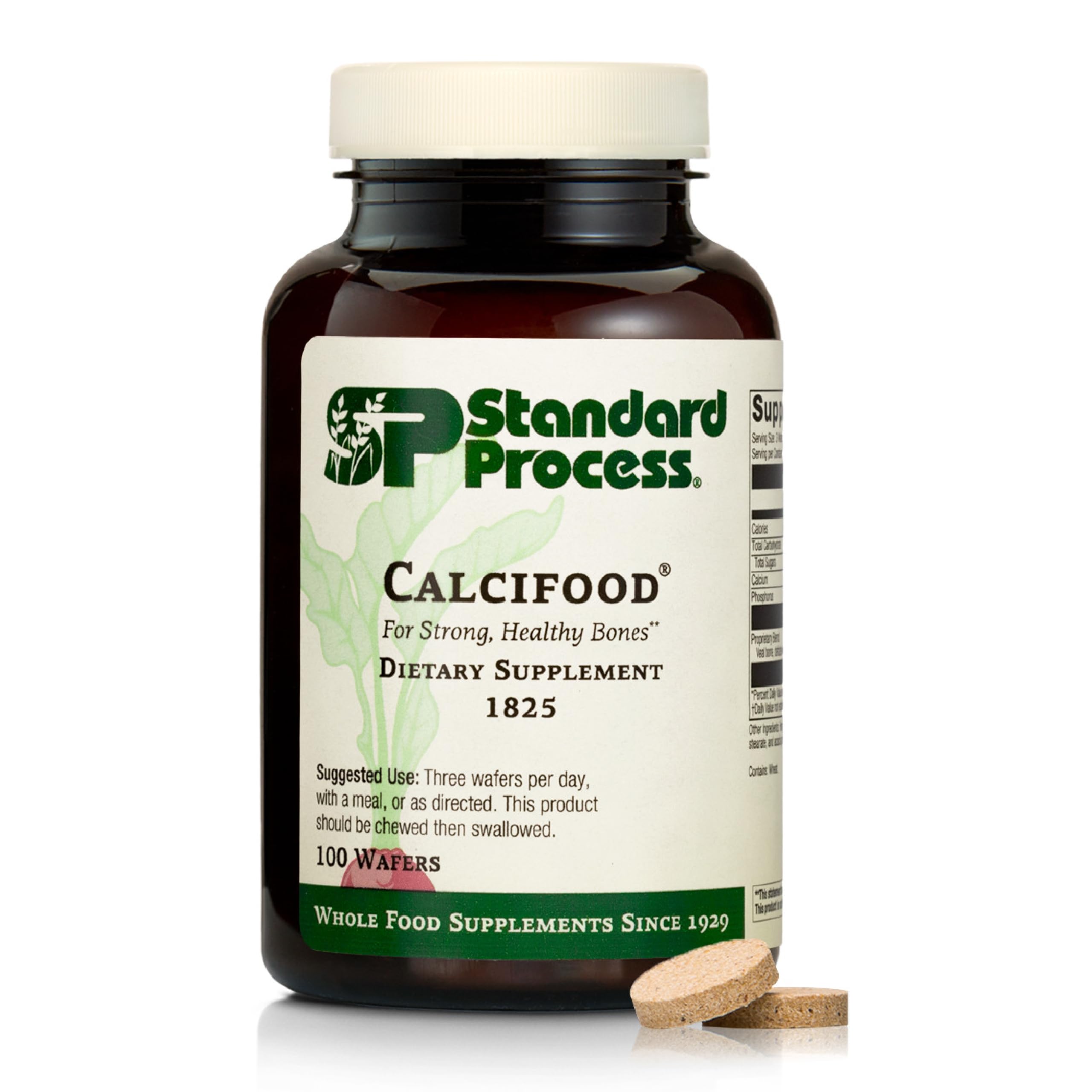 Standard Process Calcifood frente del paquete, presentación práctica para llevar