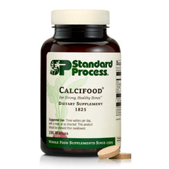 Standard Process Calcifood frente del paquete, presentación práctica para llevar