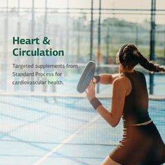 Standard Process Cardio-Plus en contexto deportivo ilustrando uso activo