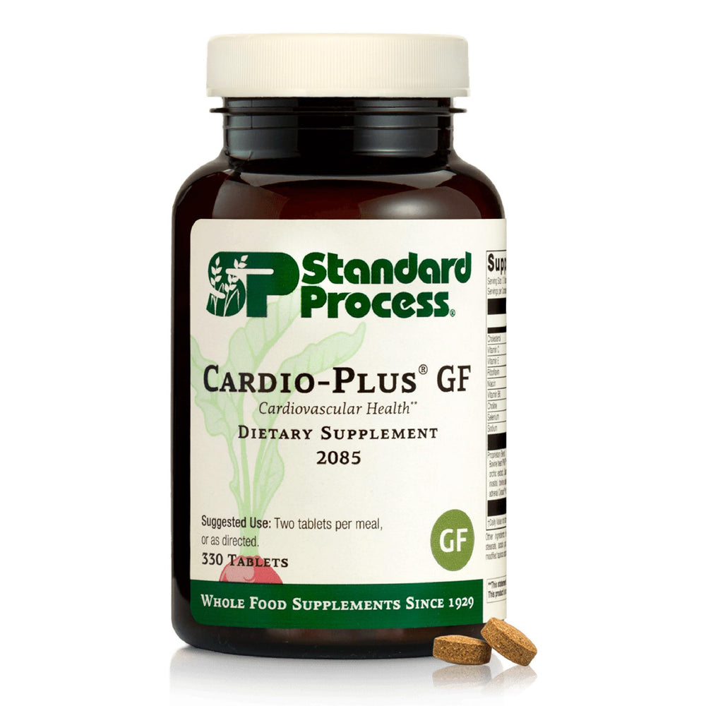 Standard Process Cardio-Plus GF vista frontal del envase, ayuda en apoyo cardiovascular
