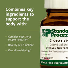 Standard Process Catalyn ingredientes principales resaltados para transparencia y calidad