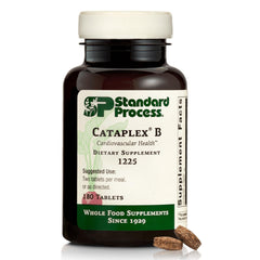 Standard Process Cataplex B frasco frontal mostrando la etiqueta y beneficios