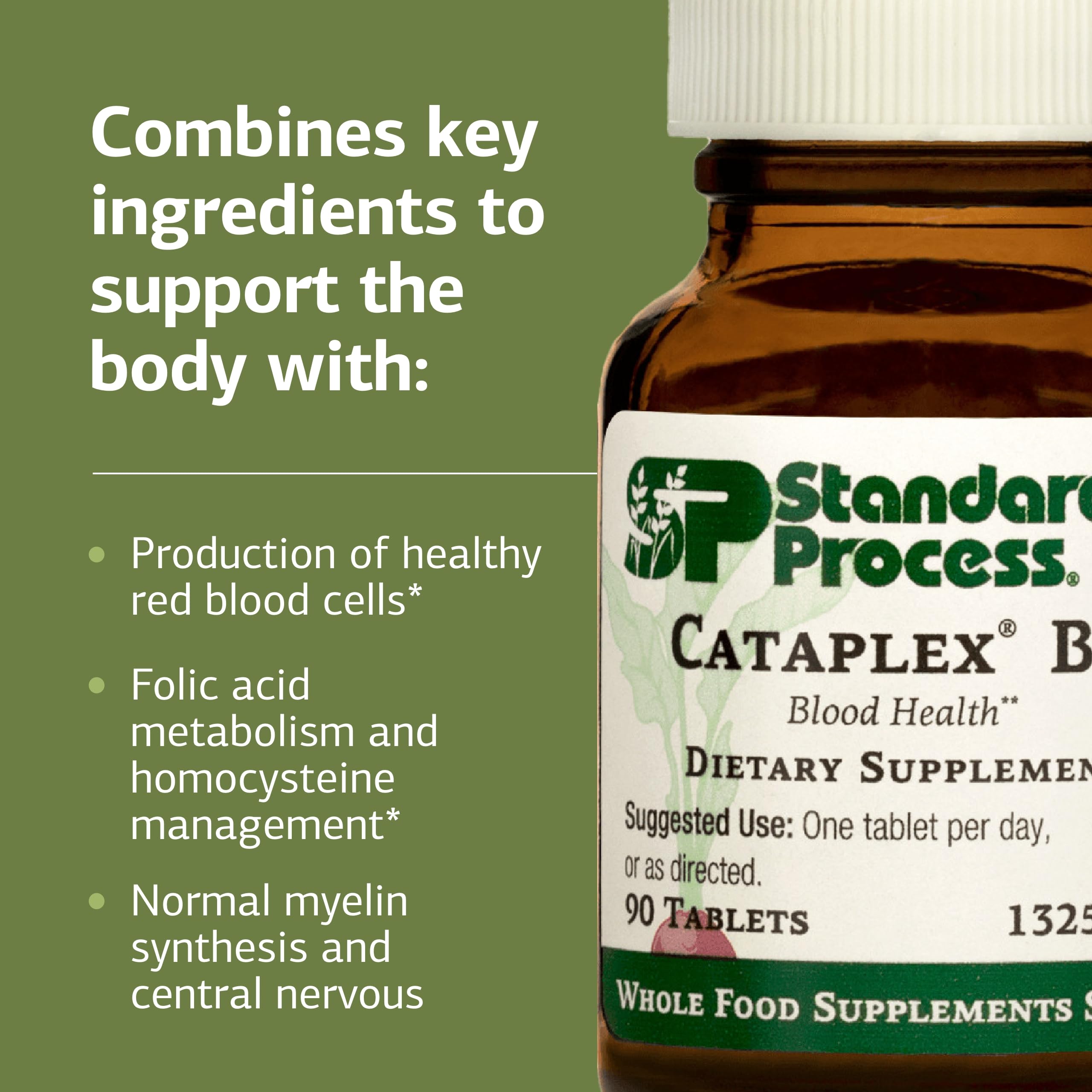 Standard Process etiqueta Cataplex B12 detalle ingredientes y sin alérgenos