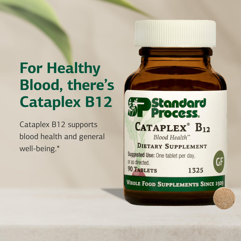 Standard Process textura de tabletas Cataplex B12 enfoque detalle calidad