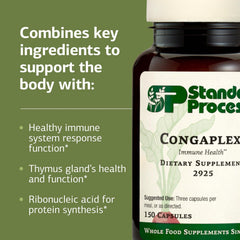 Standard Process Congaplex frasco comparado con objeto para referencia de tamaño