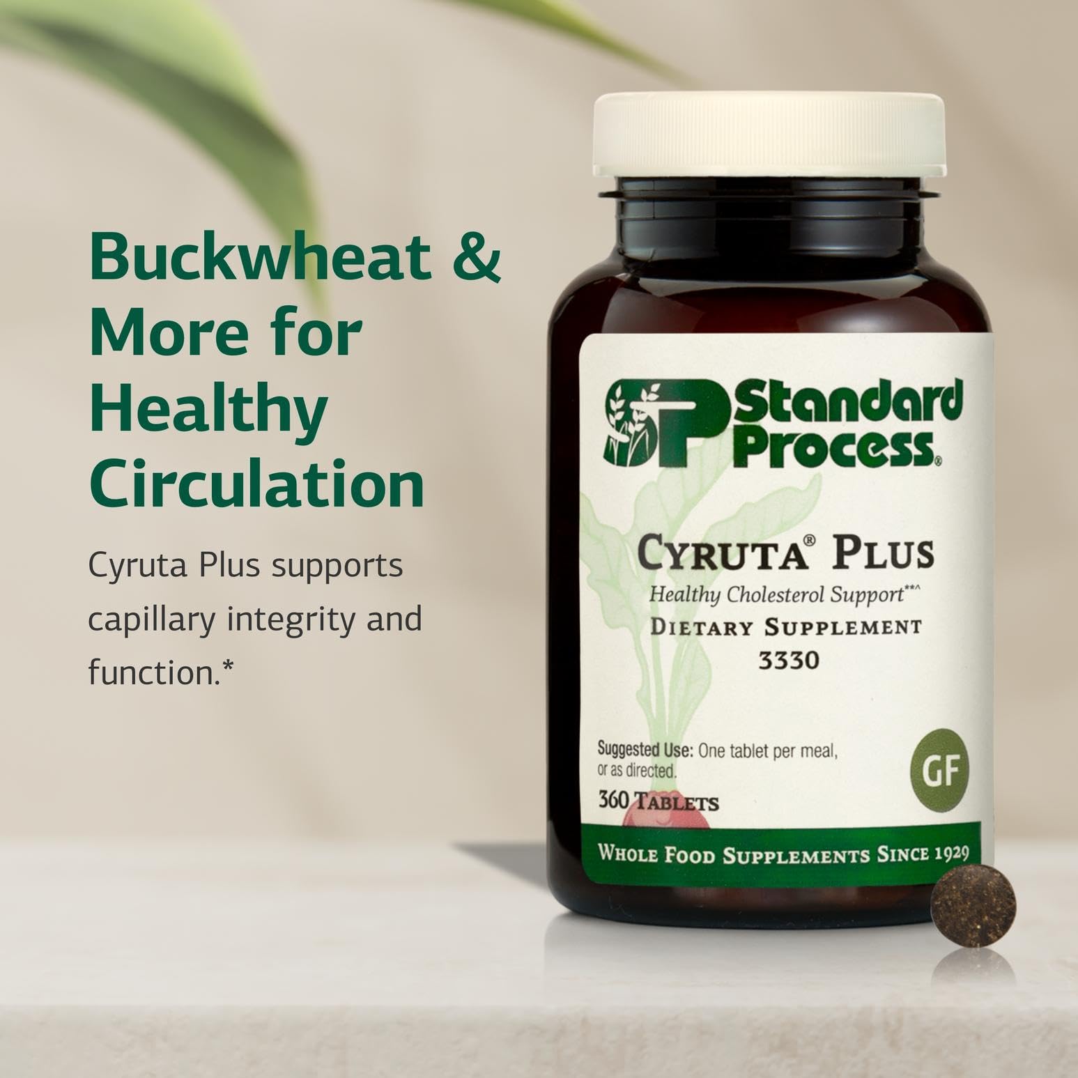 Standard Process Cyruta Plus etiqueta de ingredientes que facilita elección informada